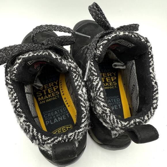 Keen Kaci II 2 Waterproof Mid Winter Hiking Boots Size 7.5 Black Suede Insulated - Picture 8 of 10